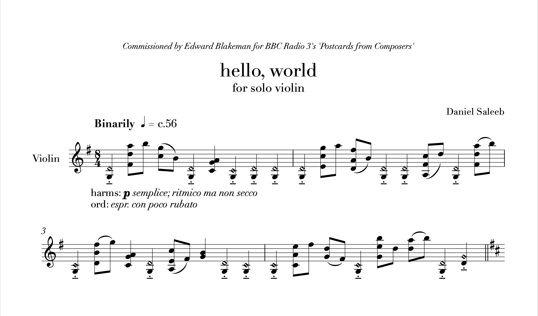 Score preview 1 for hello, world (2020)